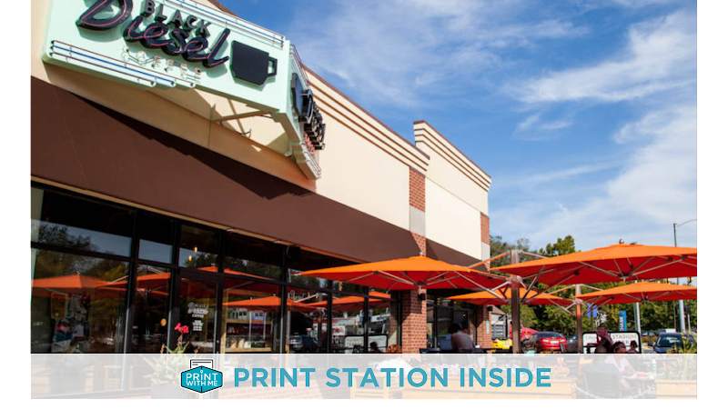 PrintWithMe Print Kiosk at Black Diesel Coffee